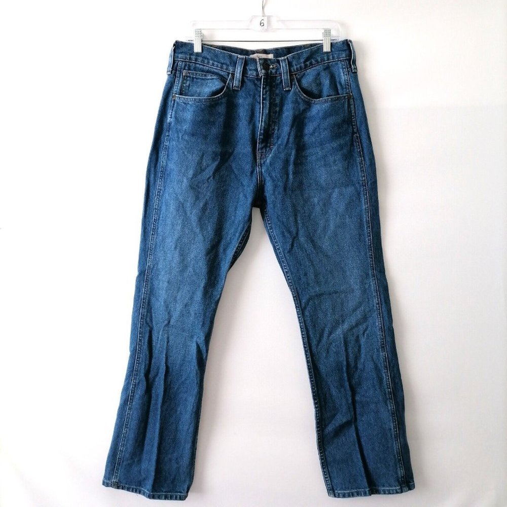 Blue Ranchwear Mens Blue High Rise Straight Casual Denim Jeans Size 30L X 34W